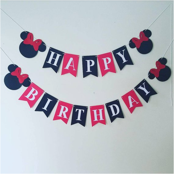 red black minnie mouse happy birthday