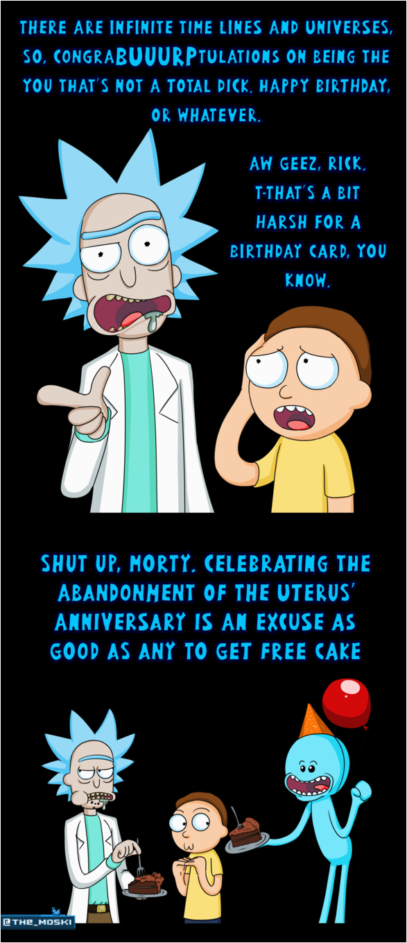 rick and morty birthday card 591631728