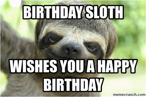 birthday sloth