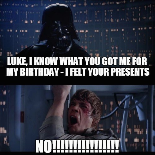 star wars birthday memes