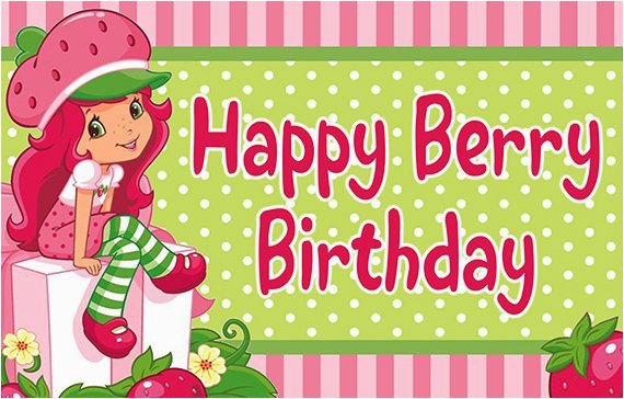 strawberry shortcake birthday banner