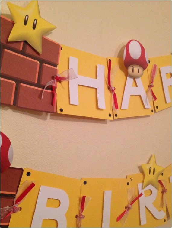 mario birthday banner