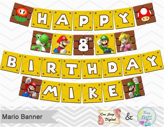 printable super mario banner printable