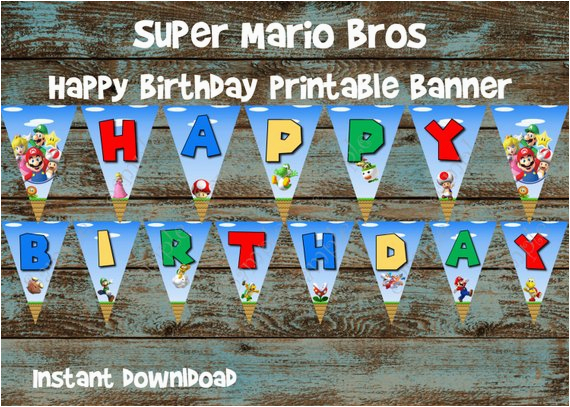 super mario bros printable happy