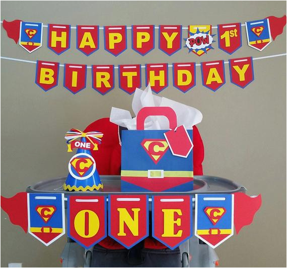 superman happy birthday banner superman