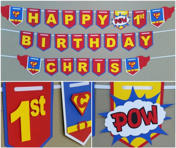 superman happy birthday banner superman