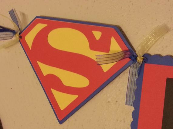 superman themedhappy birthday banner