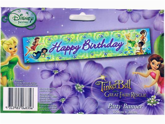 banner tinkerbell great fairy happy birthday party banner 150cmx30cm