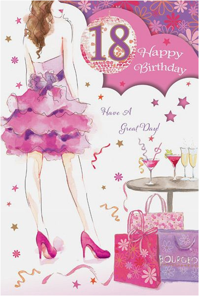 18th birthday girl card 33605 p