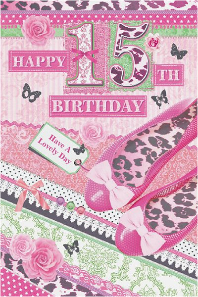 15th birthday girl card 33577 p