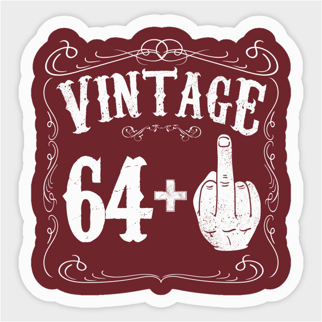 675057 vintage middle finger salute 65th birthday gift fu