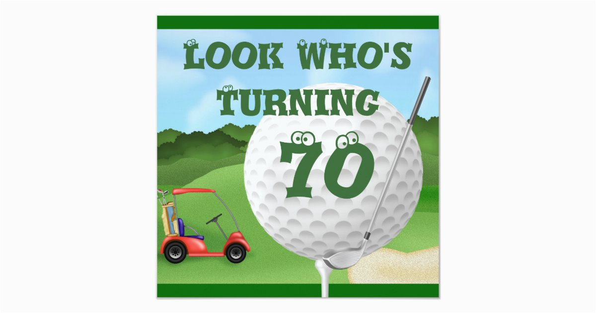 fun golf 70th birthday invitations template 161429240043780428