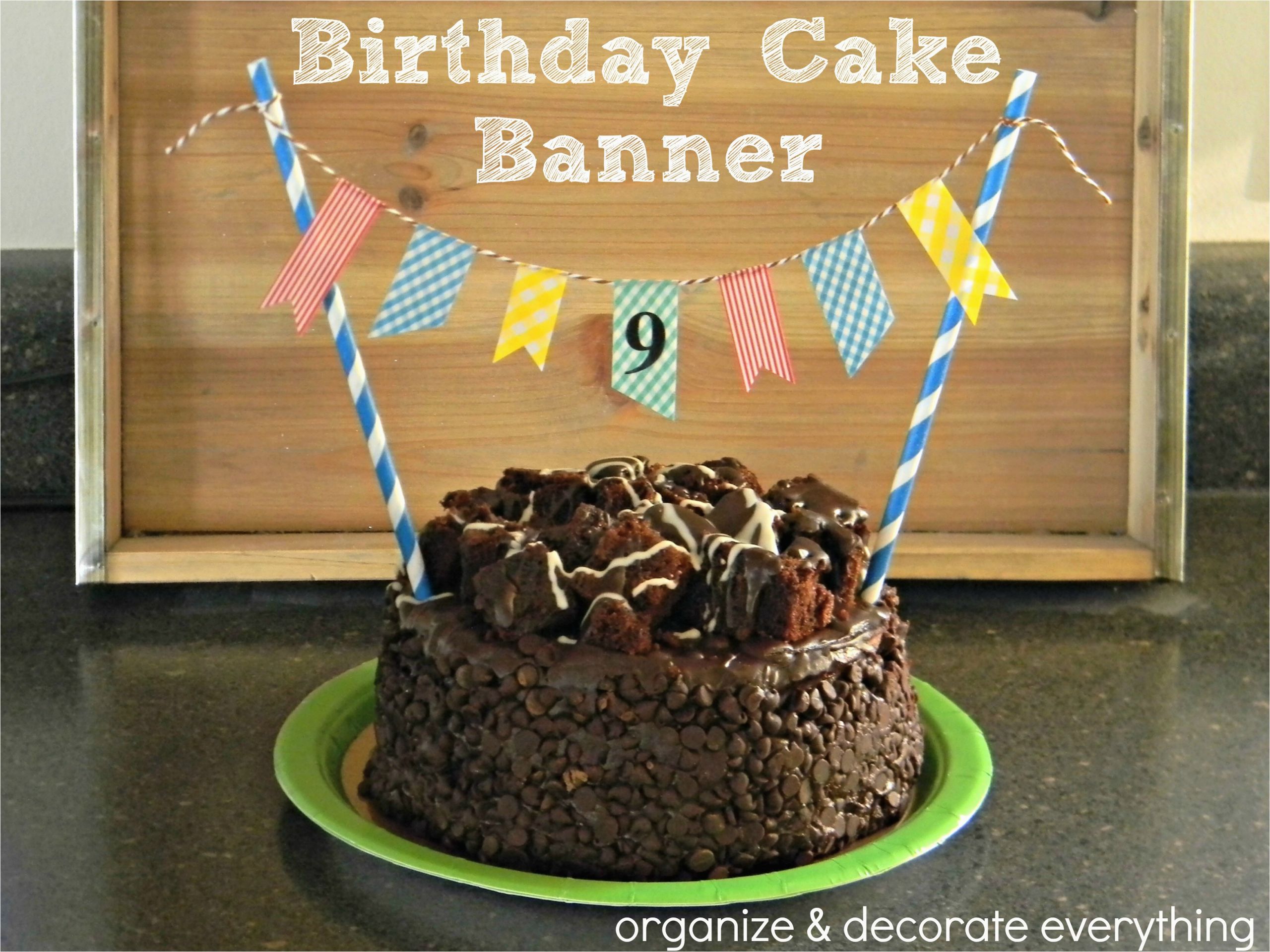 birthday cake banner
