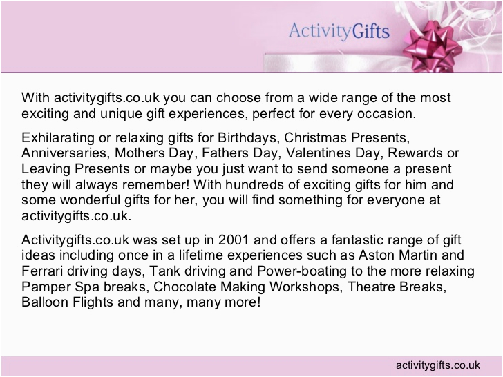 activity gifts rally driving unique holiday gift experience corporate birthday romantic gift ideas for him uk presentation
