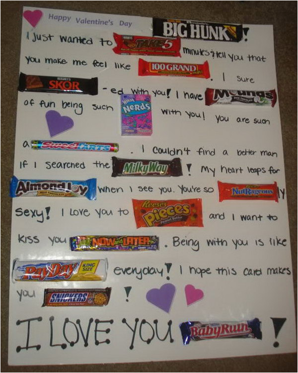 Birthday Gifts for Boyfriend south Africa Candy Bar Poster Ideas with Clever Sayings