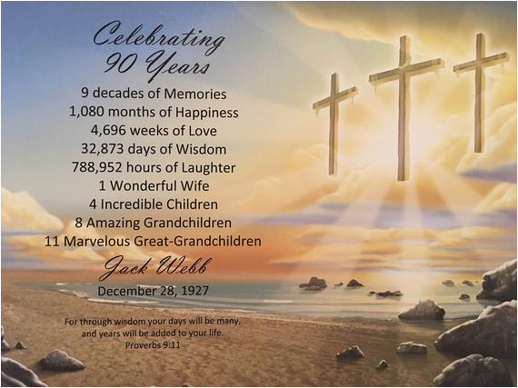 90th birthday gift religious born in