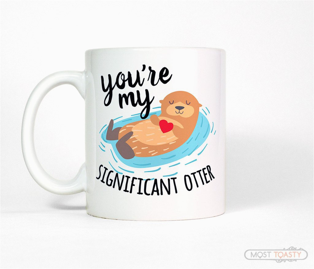 cute significant otter funny birthday or anniversary gift coffee mug