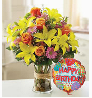 pictures of fresh flowers birthday gift with bright colors bouquet png
