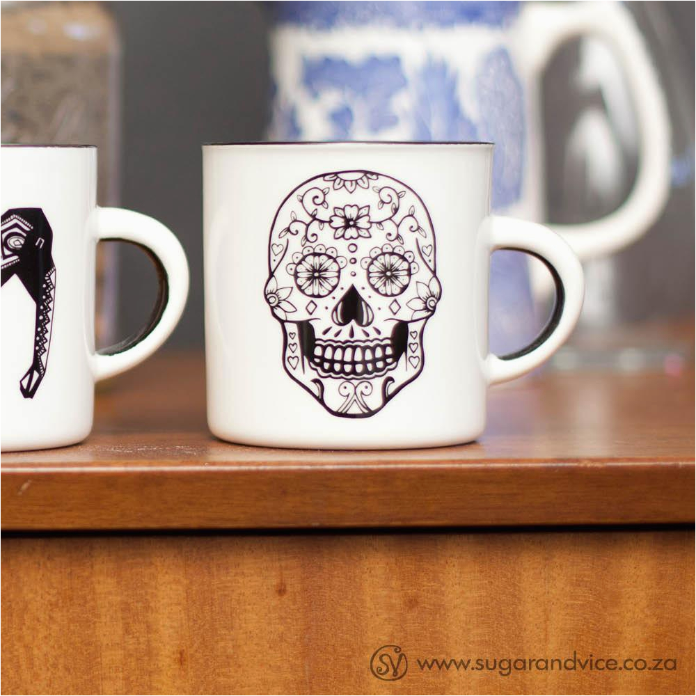 sugar skull mug