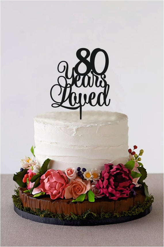 80 years loved happy 80th birthday cake