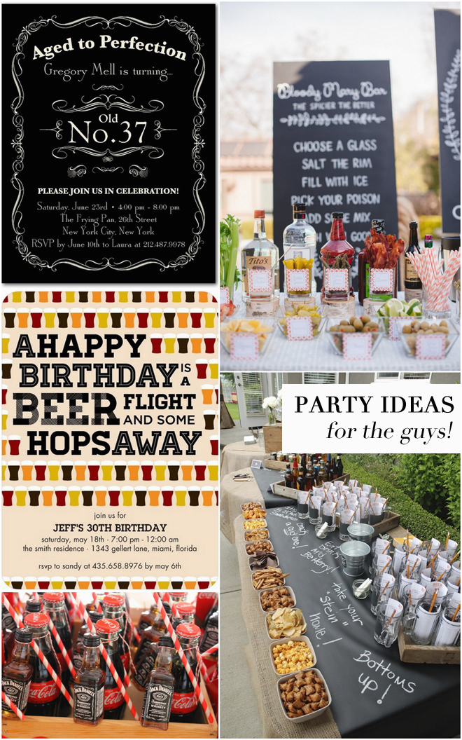 adult birthday party ideas for the guys