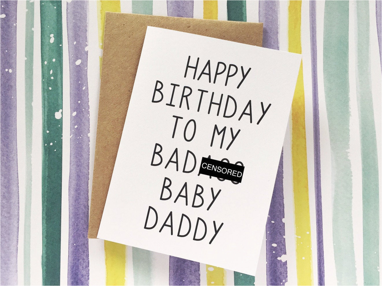 funny baby daddy card husband birthday