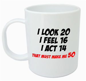 Birthday Present for Male 50 Year Old Makes Me 50 Mug Funny 50th Birthday Gifts Presents for