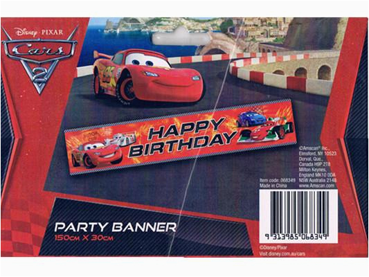 cars 2 lightning mcqueen happy birthday party banner 150cmx30cm 068349 partymode i5336291 2007 01 sale i