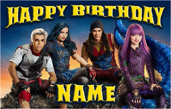 disney descendants 2 happy birthday name