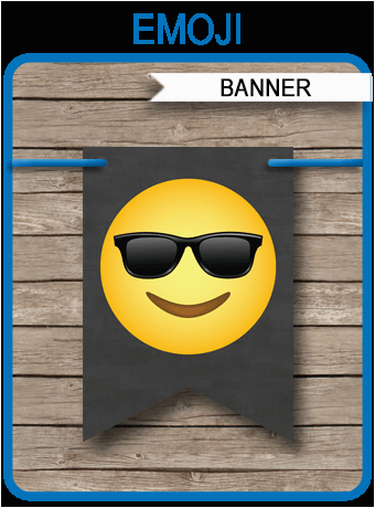 emoji printable banner boys