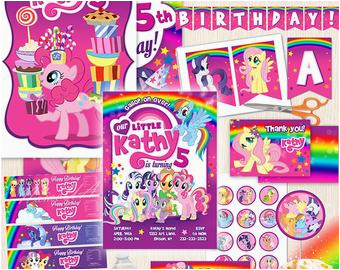 pony birthday banner