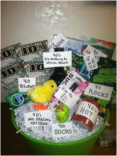 Funny 40th Birthday Gifts for Man 40th Birthday Gift Basket Ideas the Receiver thought