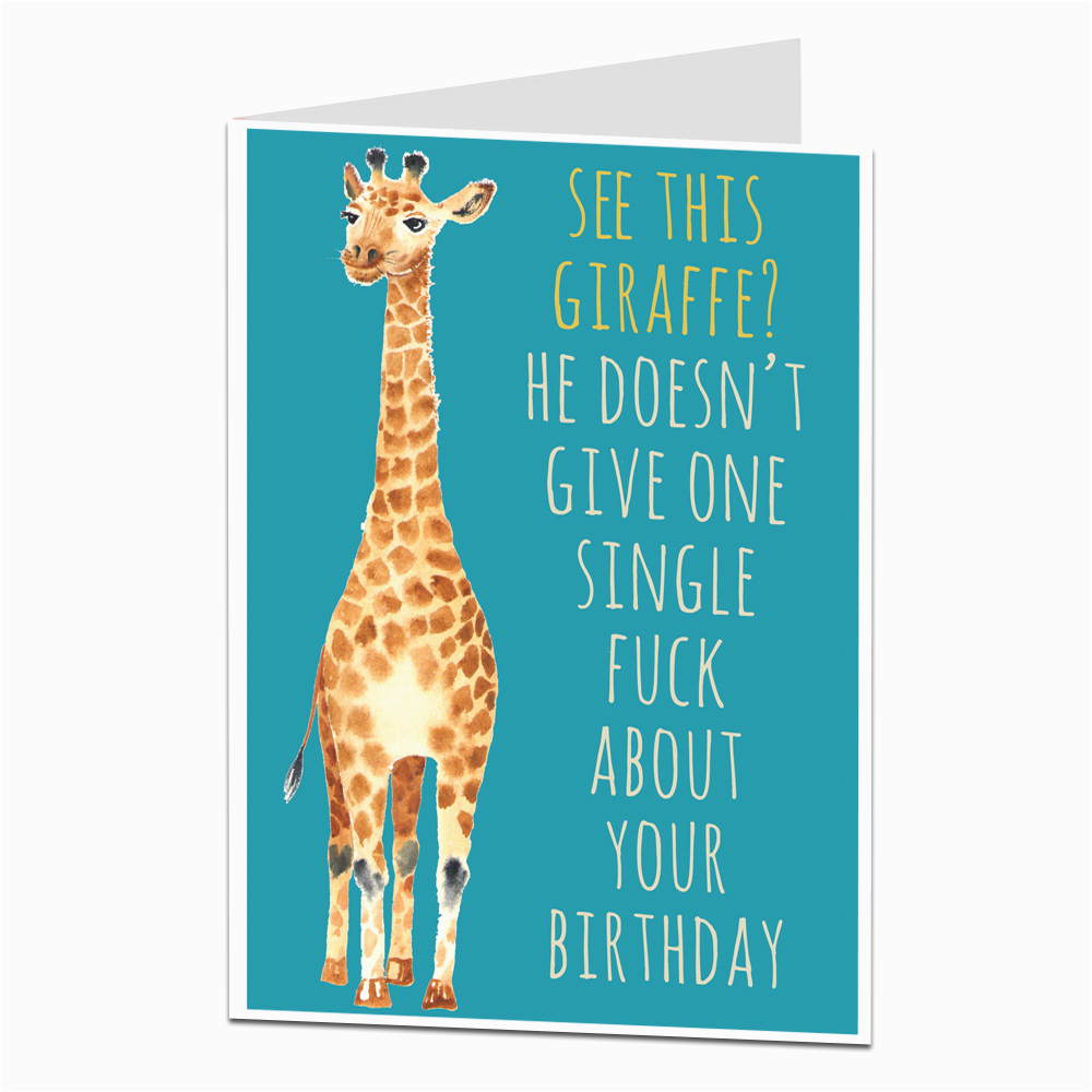 giraffe birthday card