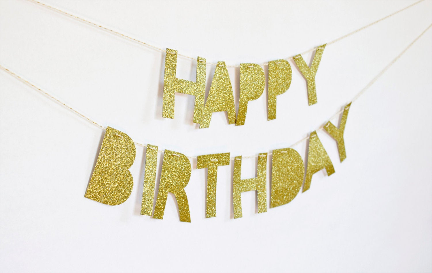 happy birthday banner gold glitter