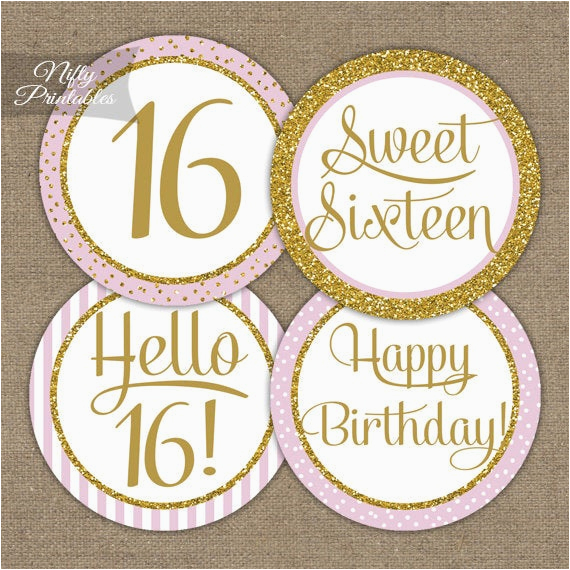 sweet 16 birthday cupcake toppers sweet