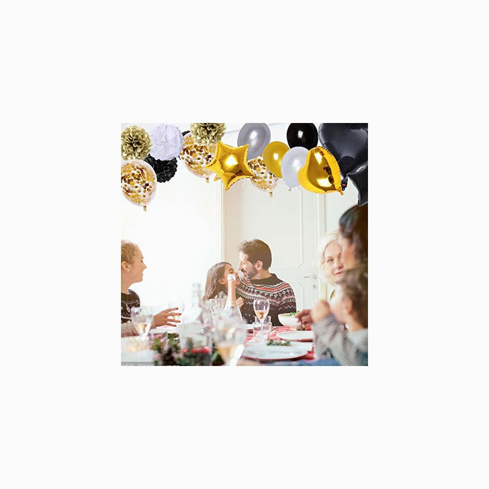 brt black and gold party decorations90pcs happy birthday banner star heart foil balloons 18th 20th 30th 40th 50th 60th 70th birthday decorations c5846 p7618979