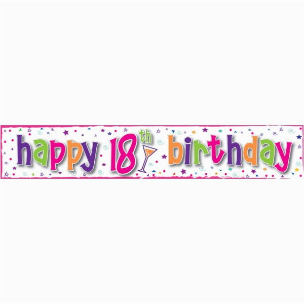 149 18th birthday banner pink