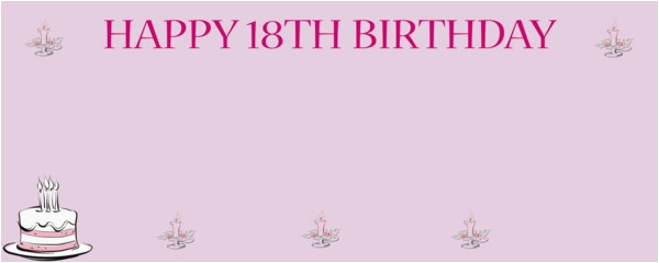 happy 18th birthday pink birthday cake personalised banner