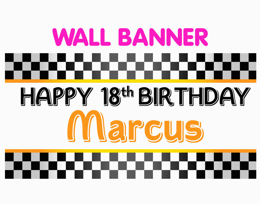 happy 18th birthday banner personalized