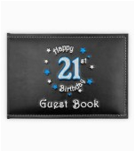 banner foil blue glitz happy 21st birthday