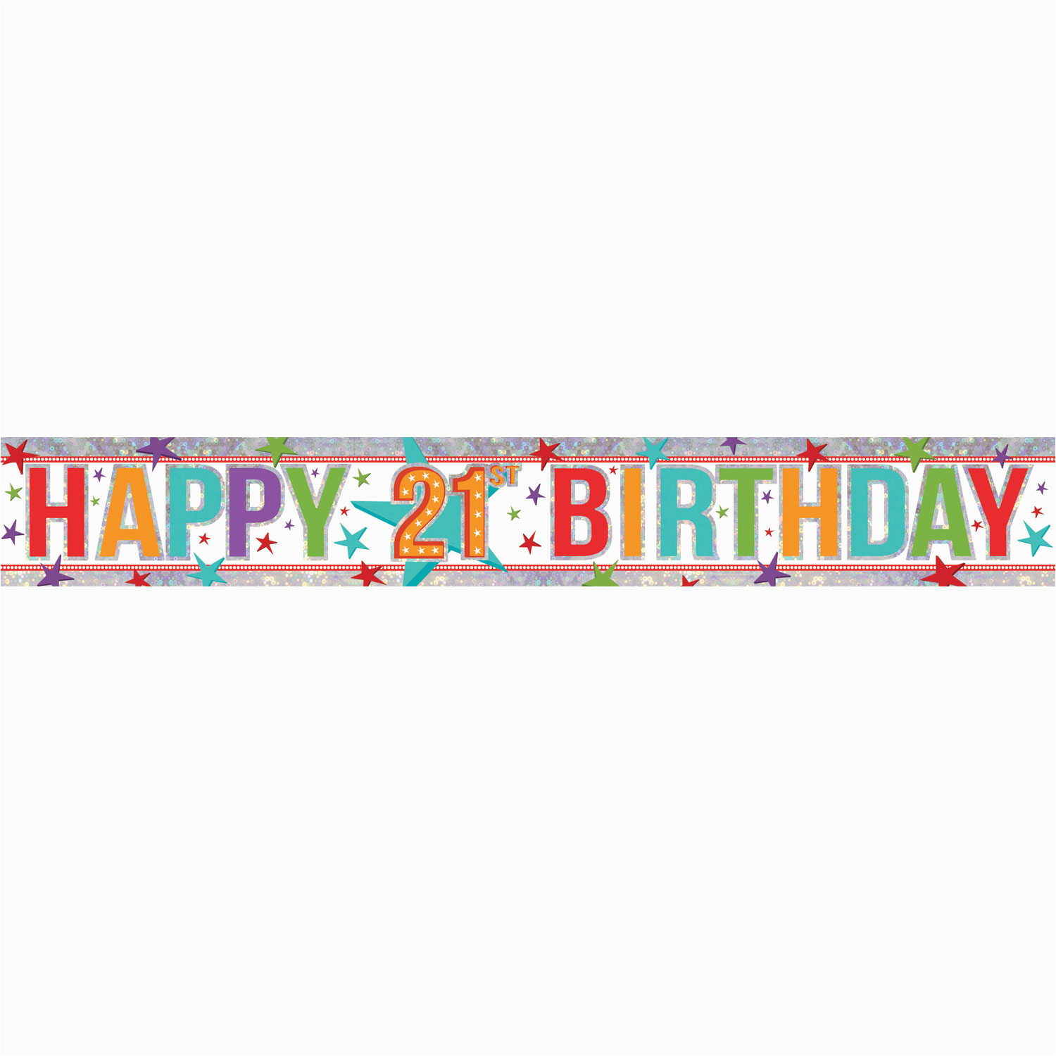 Happy 21st Birthday Banner Clip Art Free Multi Colour Happy 21st Birthday Holographic Foil Banners