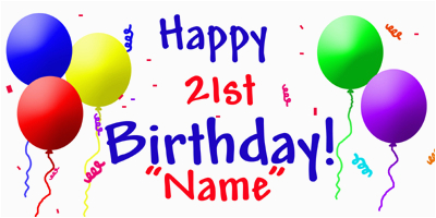 personalized 21st birthday banner