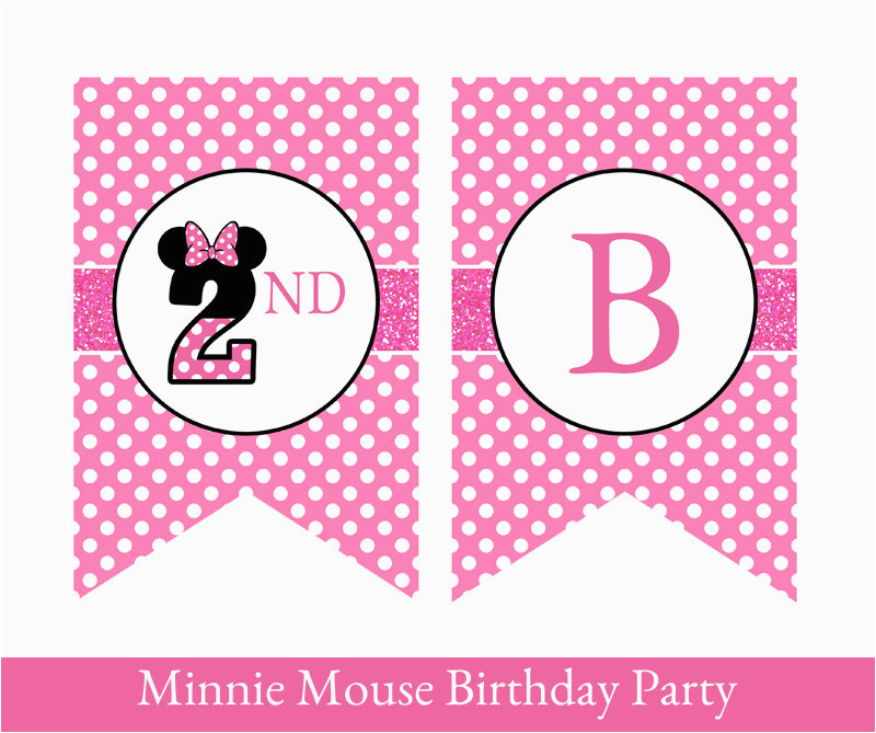 minnie mouse birthday banner minnie