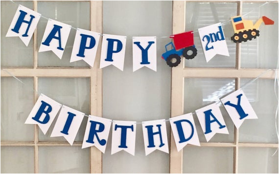 truck happy birthday 2nd banner second