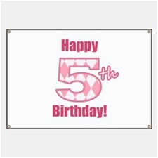 5th birthday banners