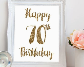 70th birthday banner