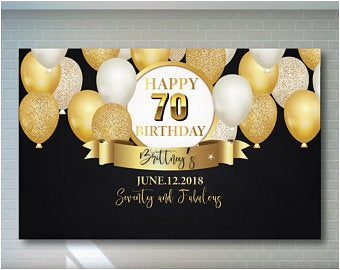 70th birthday banner