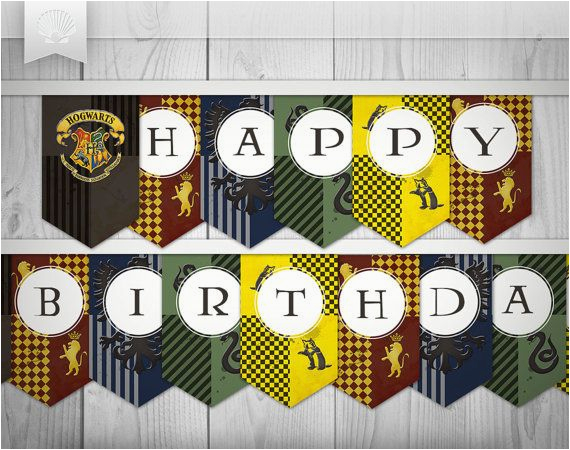 Happy 9th Birthday Banners Harry Potter Inspired Printables Quot Happy ...