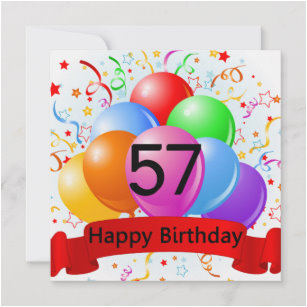 57th birthday cards