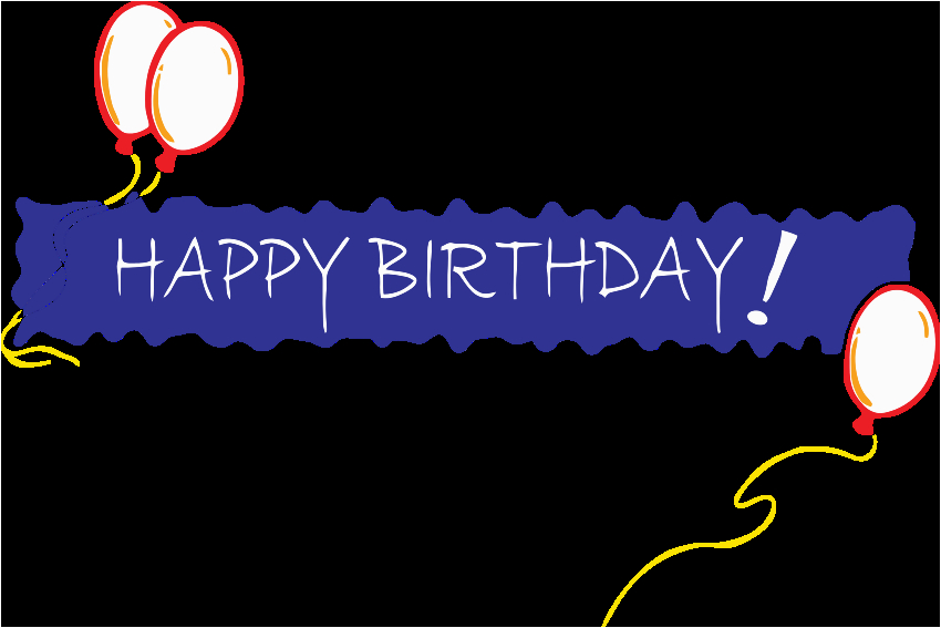 Happy Birthday Balloon Banner Clipart | BirthdayBuzz